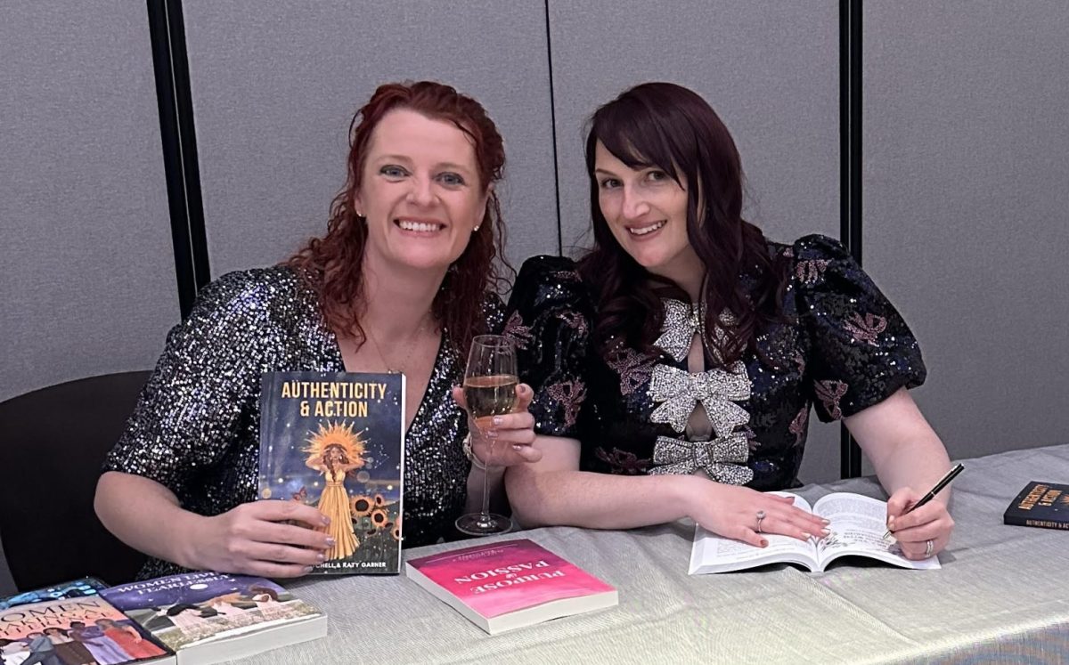 Amy Hall and Danielle Camer at a book signing